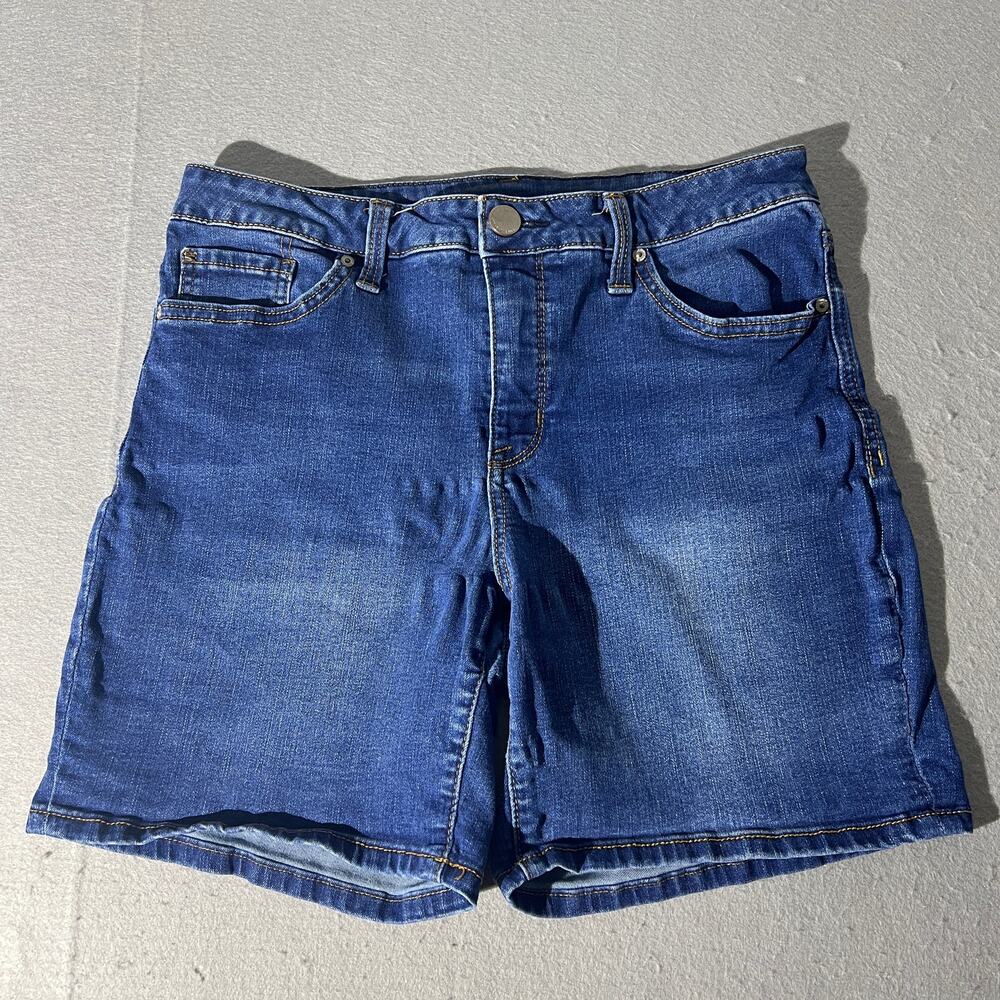 Seven7 Women’s Denim Bermuda Shorts Size 10 Stretch Blue